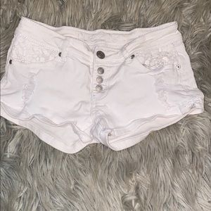 White jean shorts!!